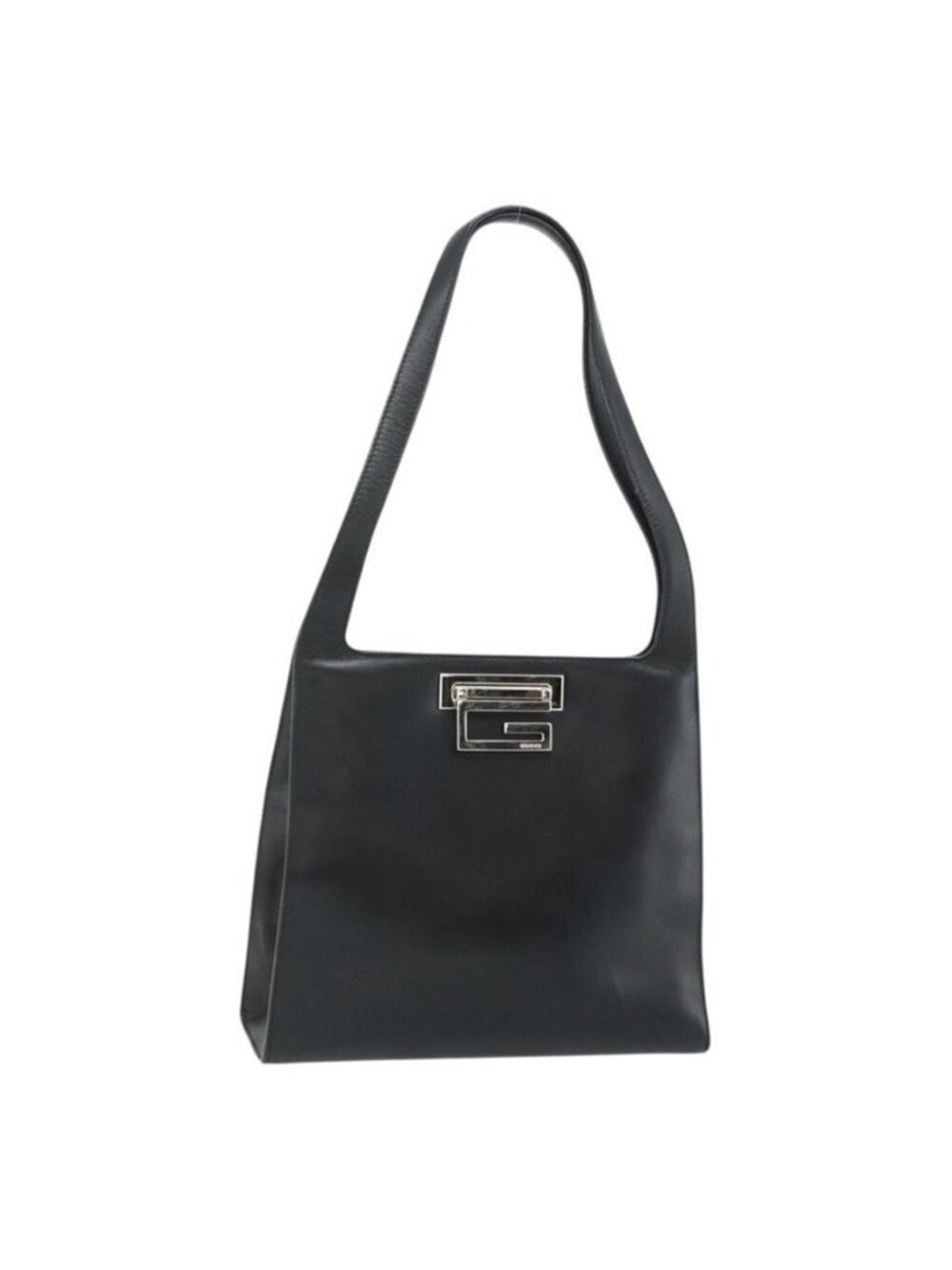 Authentic GUCCI Shoulder Bag Leather Black Silver 001 3043 - Picture 1 of 16